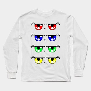 "Rainbow Eyes: A colorful and expressive design" Long Sleeve T-Shirt